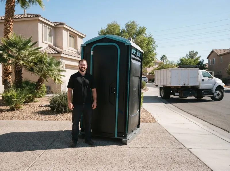 Crane-Liftable High-Rise Portable Toilets in Las Vegas, NV
